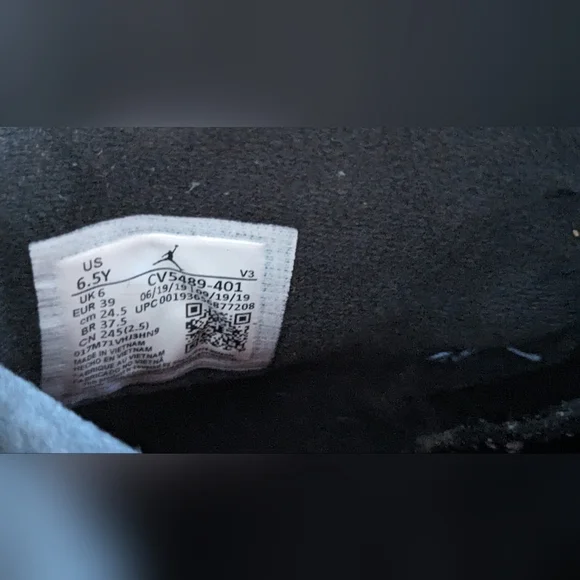 Nike Air Jordan 6 denim high tops Youth Size 6.5 - Picture 5 of 6